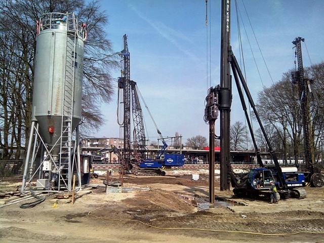 Injecteren grond STation harderwijk 